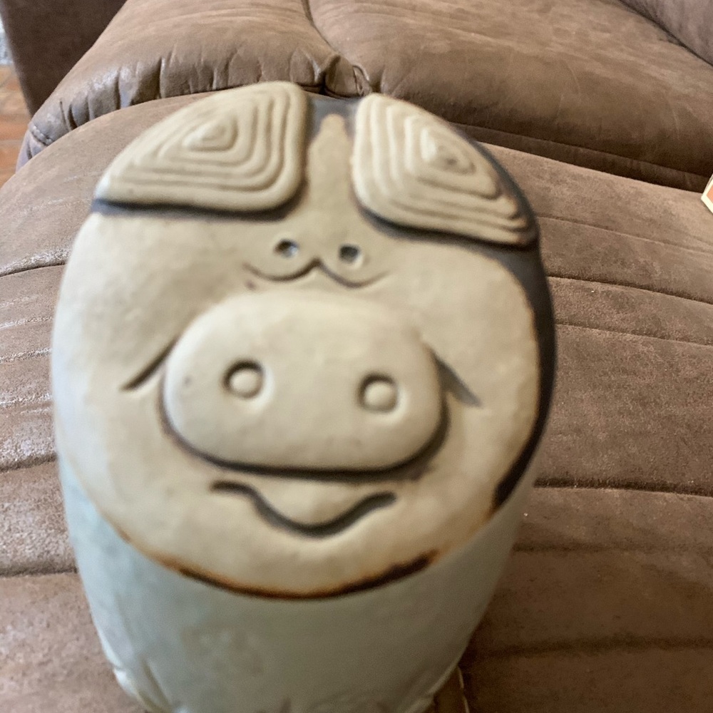“Piggy”  Bank - Glass  4” tallest point 3” wide
